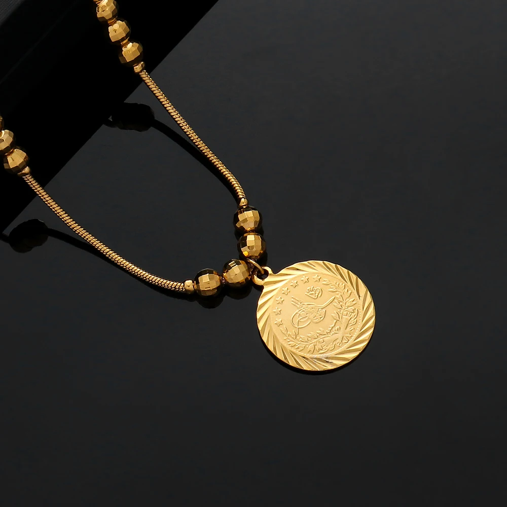 Мусульманские старинные монеты ожерелья золотого цвета арабские деньги знаки