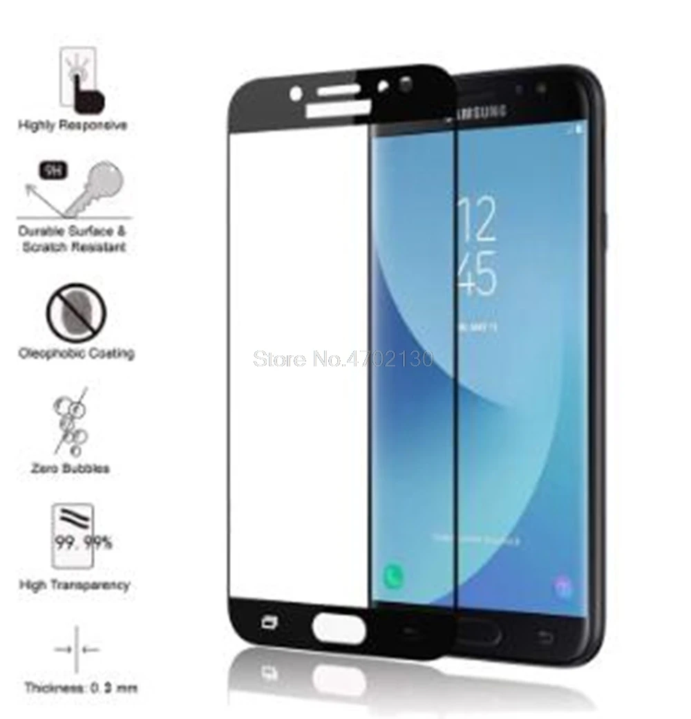 9D Full Glue Tempered Glass For Samsung Galaxy A5 A7 2017 A9 A6 A8 Plus 2018 screen protector Protective film on a 5 6 7