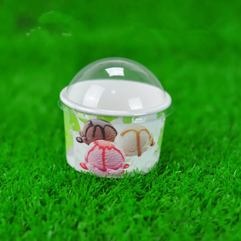 cup and lid7 50 шт. высокое качество, креативный одноразовый лед, кремовая чашка, вечерние, на день рождения, свадьбу, милость, сделай сам, украшение для выпечки, маленький бумажный стаканчик с крышкой - Цвет: cup and lid7