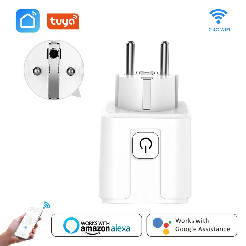 

Smart Plug WiFi Wireless EU/FR 16A Plug Socket Outlet Voice Remote Control Works With Google Home Alexa Smart Life Mini