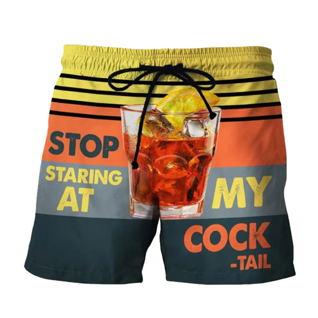 

Shorts Men Drawstring Casual Printed Beach Work Casual Trouser Shorts Pants bermuda Masculina