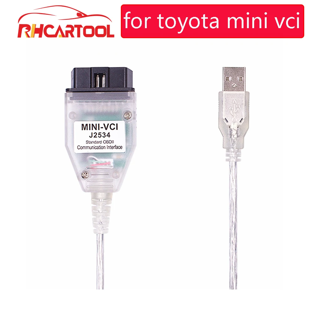 OBD2 диагностический для toyoat MINI VCI j2534 SAE J1850 PWM Для Toyota TIS Techstream V13.00.022 один кабель OBD2 диагностический инструмент