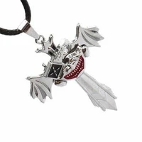 fashion creative mens punk personality necklace can rotate alloy pendant mask necklace