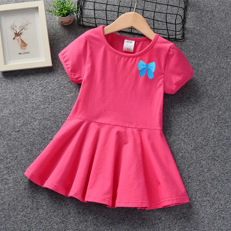 

Korean Summer Children Clothing Princess Kids Cute Dresses For Girls Causal Wear Butterfly Solid Dress1-7 Years Baby Girls Dress