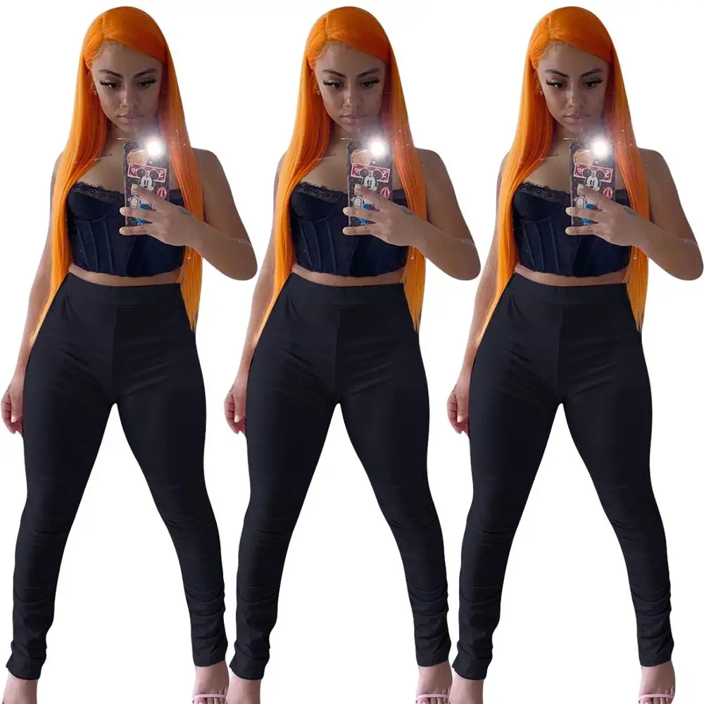 

2020 summer new sexy solid color nightclub jumpsuit fashion slim strapless sleeveless ladies tube top trousers