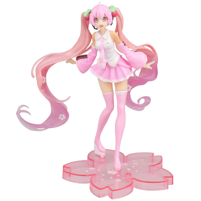 

Anime Kawaii Beautiful Girl Pink Cherry Blossom Hatsune Miku Pvc Action Doll Model Moon Goddess Moon Rabbit Doll Gift Toy