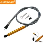JUSTINLAU 108 см алюминиевый гибкий вал с бескнопочным патроном 18 дюйма 3,175 мм коннектор электрический шлифовальный станок механические вращающиеся инструменты