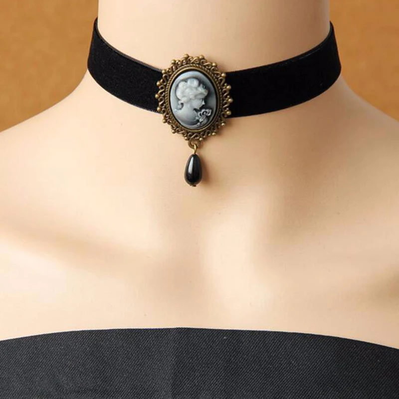 Свадебное Кружевное колье-чокер Gland De Tatouage колье Noir Dentelle колье винтажные женские украшения De Mariage - Окраска металла: C319