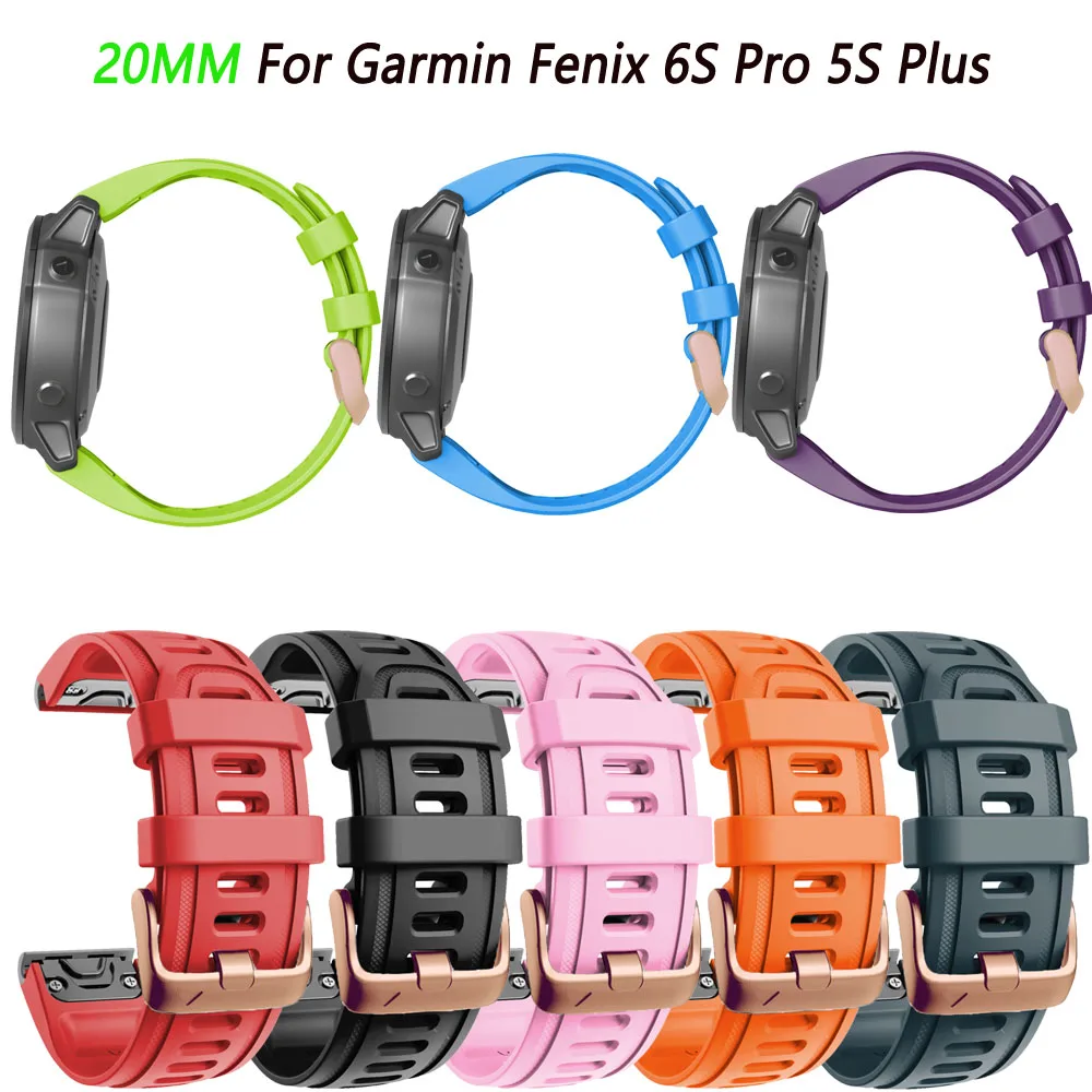 

High Quality Silicone Quick Release Watch Correa For Garmin Fenix 6S Pro 5S Plus Smart Wristband Strap Replacement Bracelet Belt