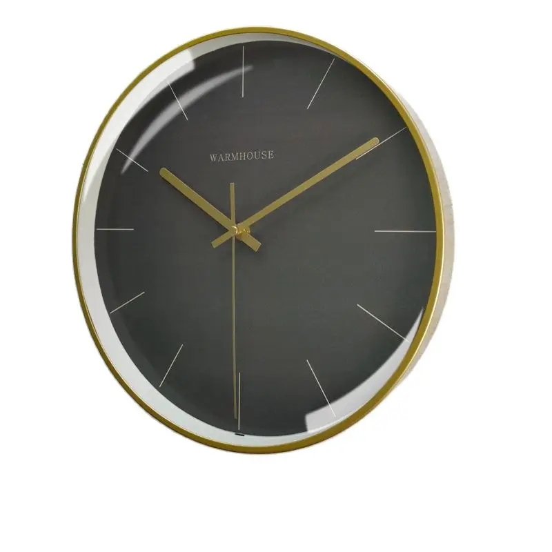 Большие настенные часы металлические кухонные бесшумные для гостиной в