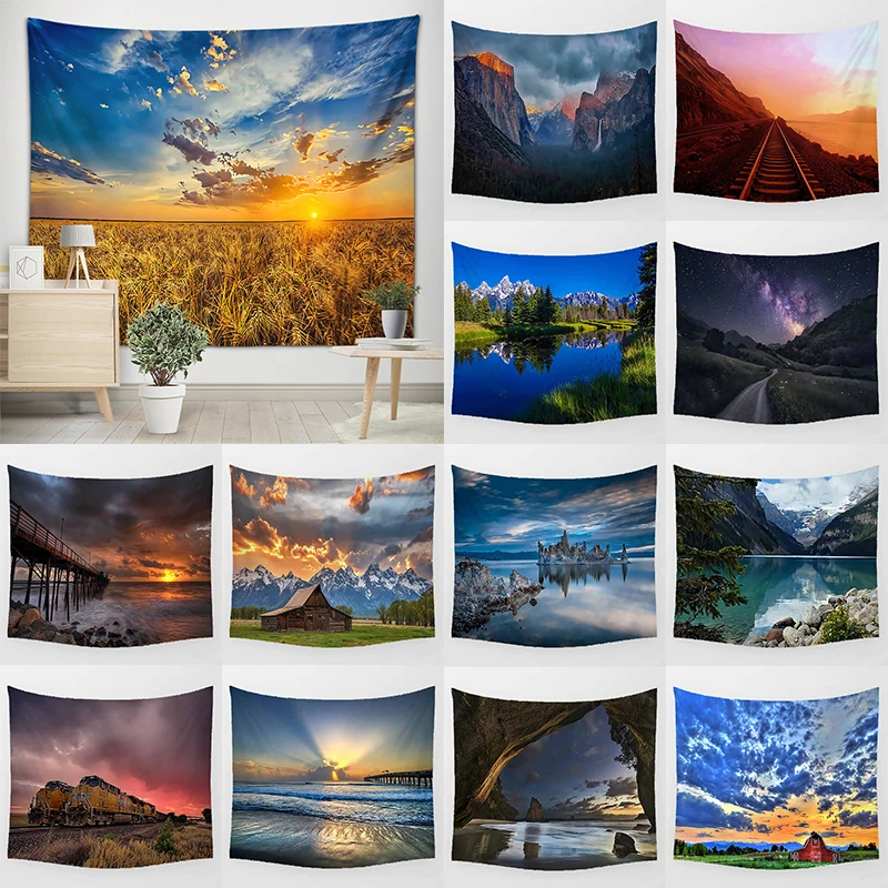 

Landscape Art Tapestry Wall Artist's Life Bed Cover Beach Towel