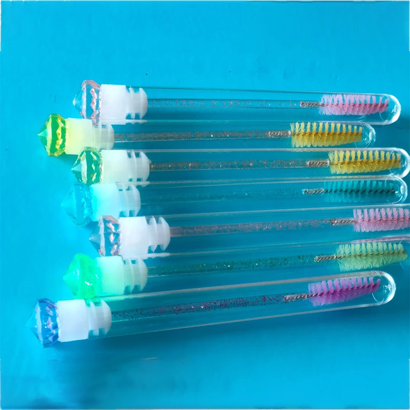 50 шт. щеточка для ресниц с кристаллами и трубкой многоразовая кисть Кисть макияжа