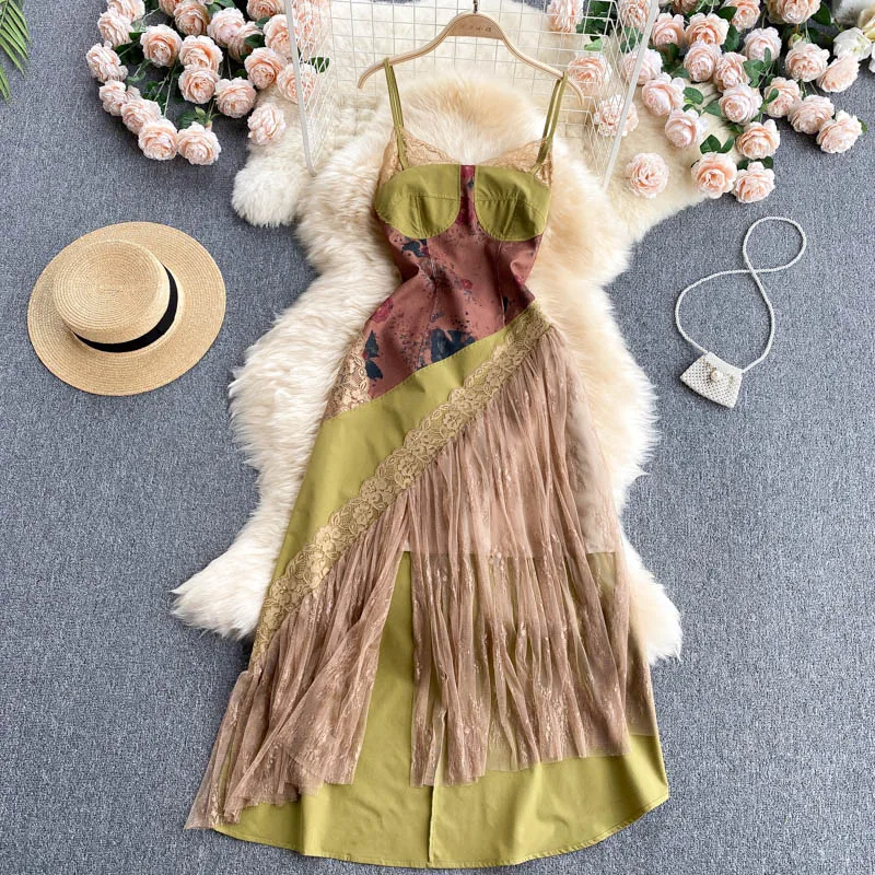 

Женское кружевное платье с поясом, соблазнительное платье с небольшими вставками