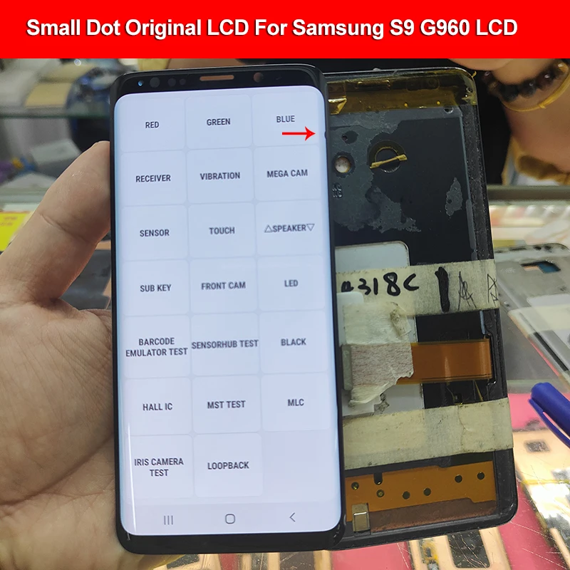 

Small Dot Original For Samsung S9 LCD Display Touch G960 G960U Display For Samsung S9 Display Touch Screen Digitizer Frame LCD