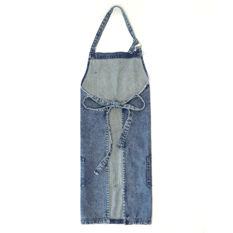 Кухонный Фартук для мужчин и женщин рабочий джинсовый фартук фартуки шеф повара