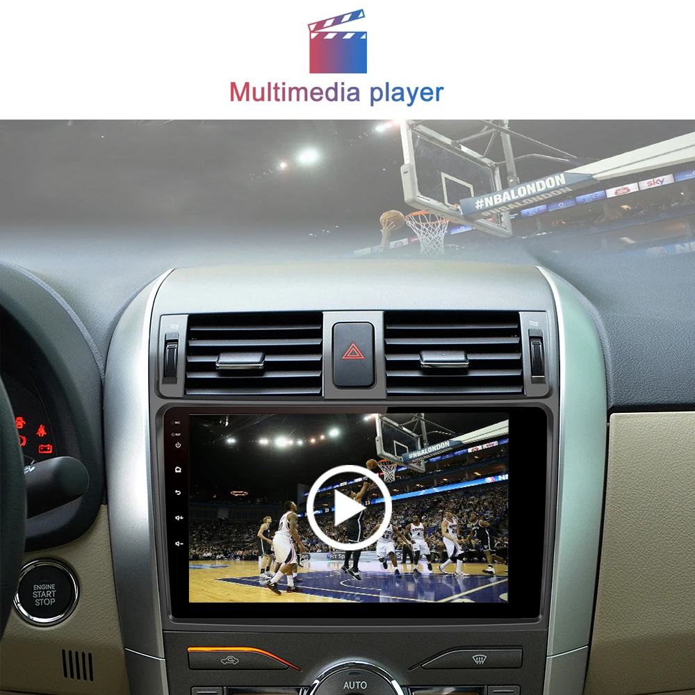 2Din Android 10 автомобильный Радио мультимедийный плеер GPS навигация Wifi для Toyota Corolla