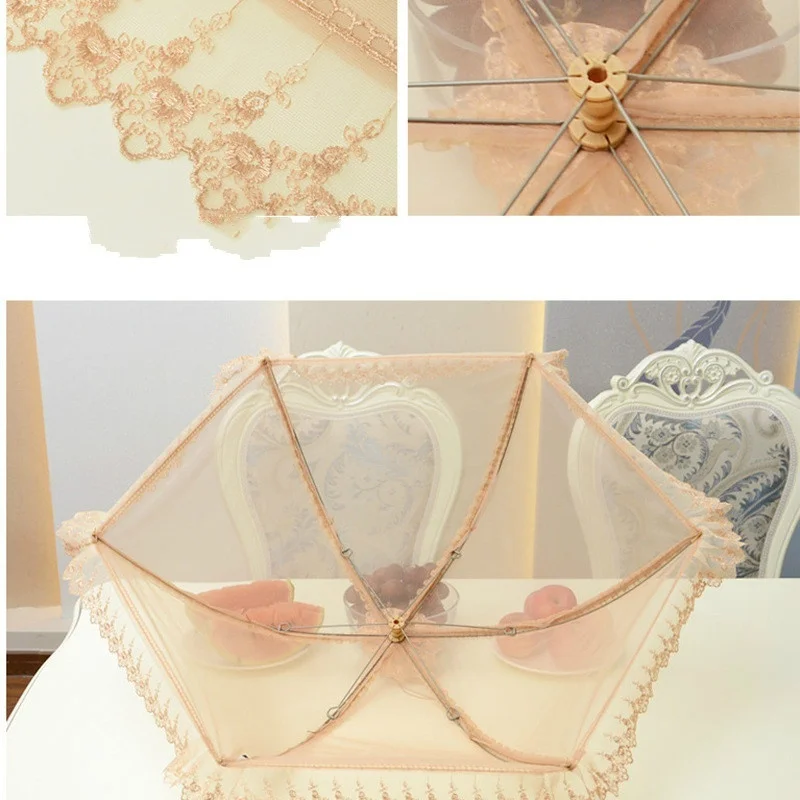 

New Umbrella Style Food Covers Anti Fly Mosquito Meal Cover Lace Table Large Table Cover Home Gadgets