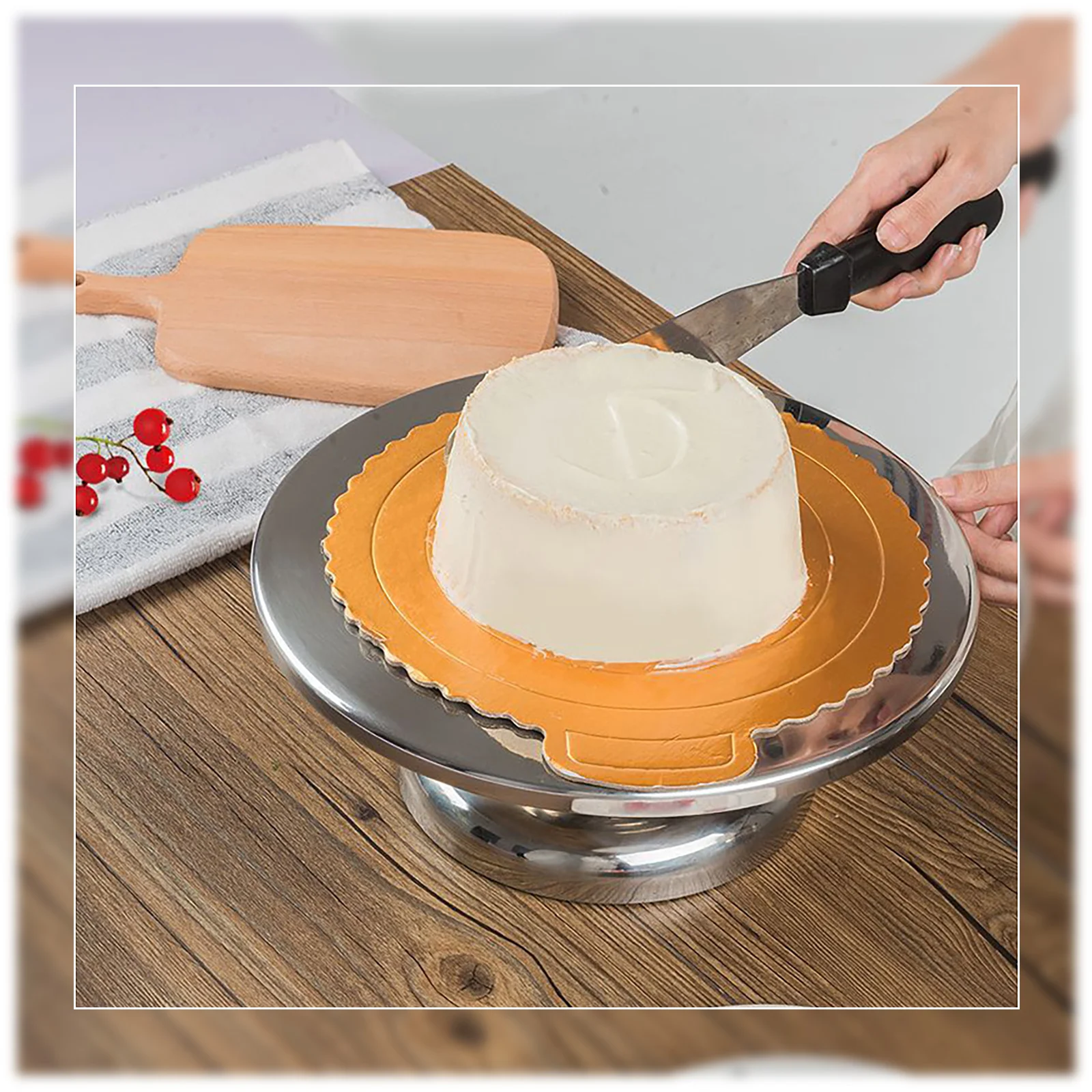 

Мульти-Функция комплект для украшения торта Форма для выпечки тортов DIY вращающийся проигрыватель Набор кондитерских стол инструмент Кухн...