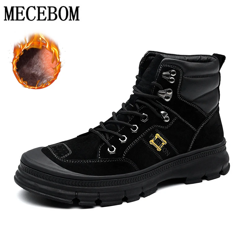 Мужские высокие рабочие ботинки из высококачественной натуральной воловьей