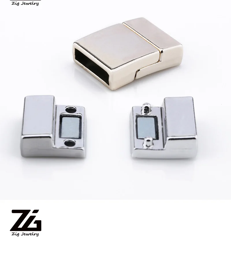 ZG 13*20 мм Европейский популярный дизайн браслет кожаный браслет с пряжкой застежка Металлическая магнитная застежка прямоугольные ювелирные застежки