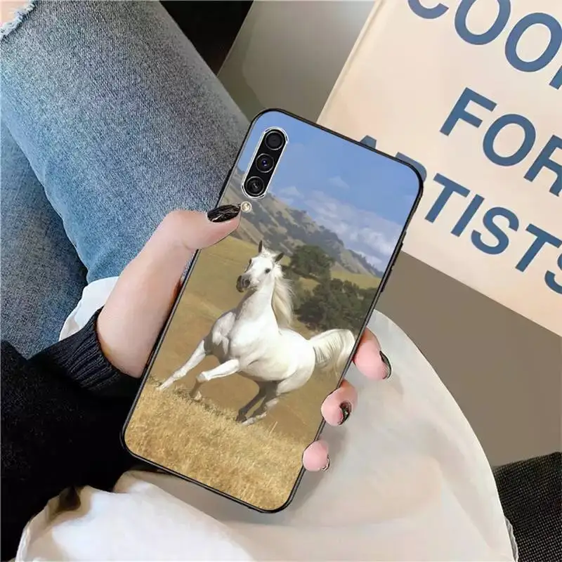 

Hot Running horse animal Phone Case For Samsung galaxy S 9 10 20 A 10 21 30 31 40 50 51 71 s note 20 j 4 2018 plus