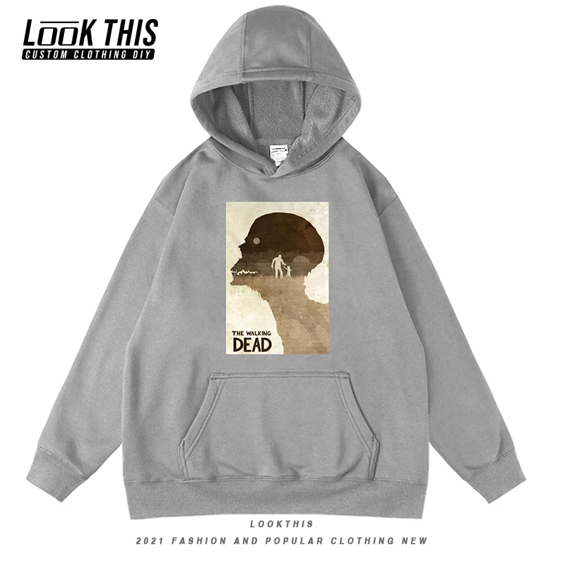 

The Walking Dead Horror Tv Series Men's Hooded Street Style Loose Hoodie Casual Long Sleeve Hooded Sweatshirt Pullover Hoodies