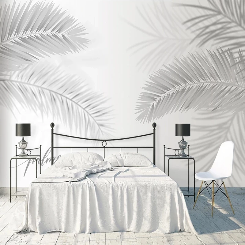 Пользовательские 3D Настенные обои современные черно-белые ручная роспись