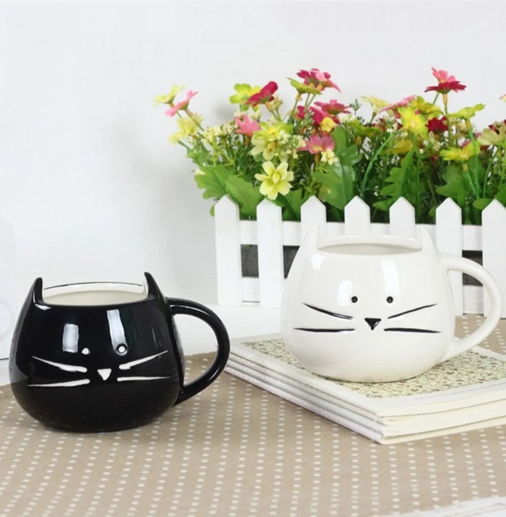 Homies Спортивная Керамика милый кот кружки с чайная и кофейная ложка молока чашки
