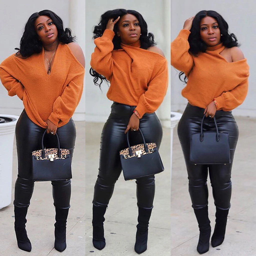 Jaycoasia сексуальный вязаный свитер с открытыми плечами женский элегантный тонкий