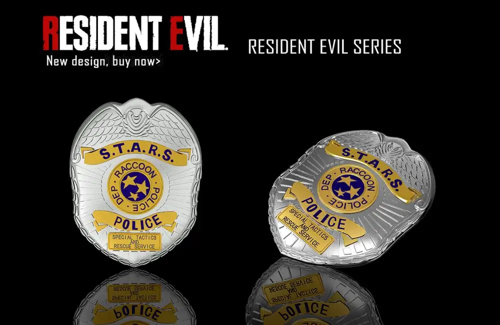 RE2: ремейк Леон Кеннеди Косплей S.T.A.R.S. Штырьковый значок RPD Ограниченная серия