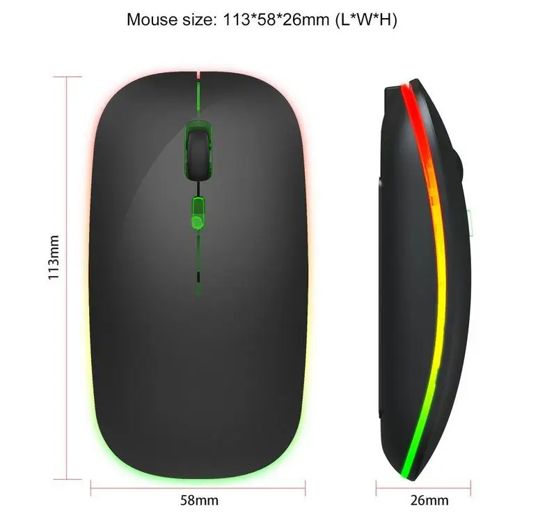 

2.4Ghz Wireless Mouse Wireless Mice with USB Receiver Gamer 2000DPI Ergonomic Optical Mouse for Computer PC Laptop