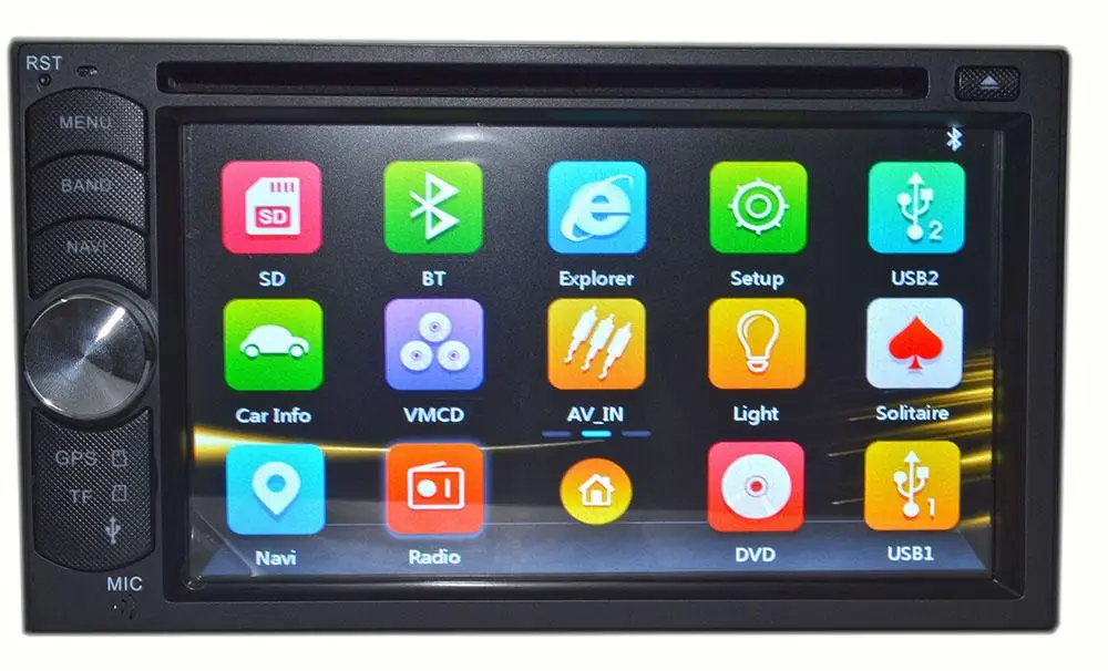 Универсальный автомобильный DVD плеер 2 Din 6 &quotin dash с GPS картой BT/TV/большим USB слотом