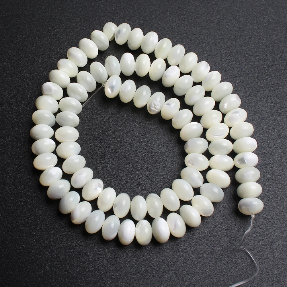 Натуральные бусины белые жемчужные из ракушек для швабры россыпью изготовления