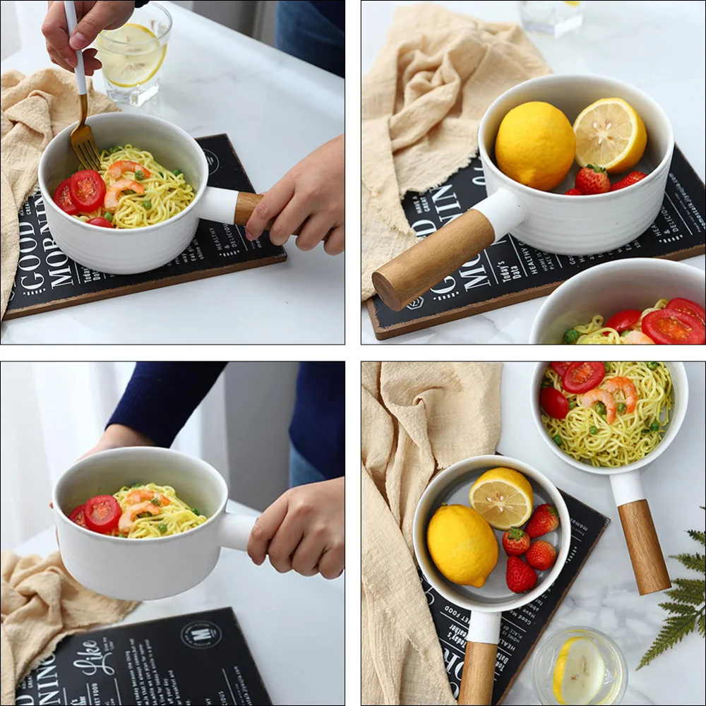 

1pc Simple Instant Noodle Bowl Noodle Bowl Beautiful Ceramic Rice Bowl for Home