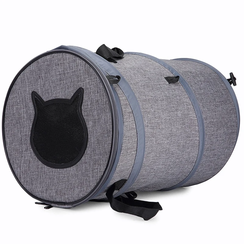 

2 in 1 Pet Carrier Tote,Multifunctional Collapsible Handbag Breathable Cat Tunnel Toy Portable Hiking Travel Bag