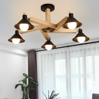 retro wooden led ceiling light korea style ceiling lighting for living roombedroomstudy room modern ceiling lamp