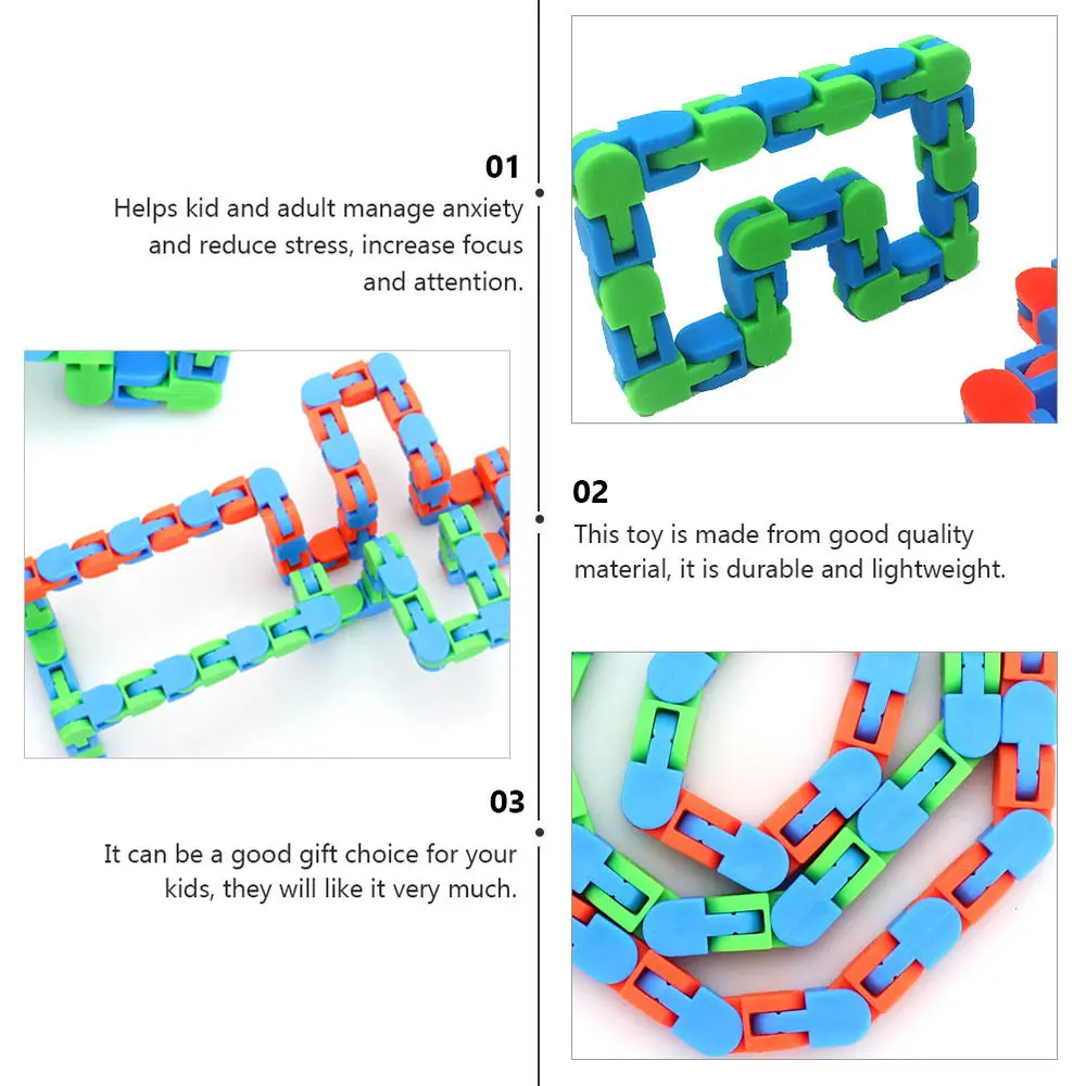

4pcs Stress Relief Chain Decompression Educational Playthings for Kid