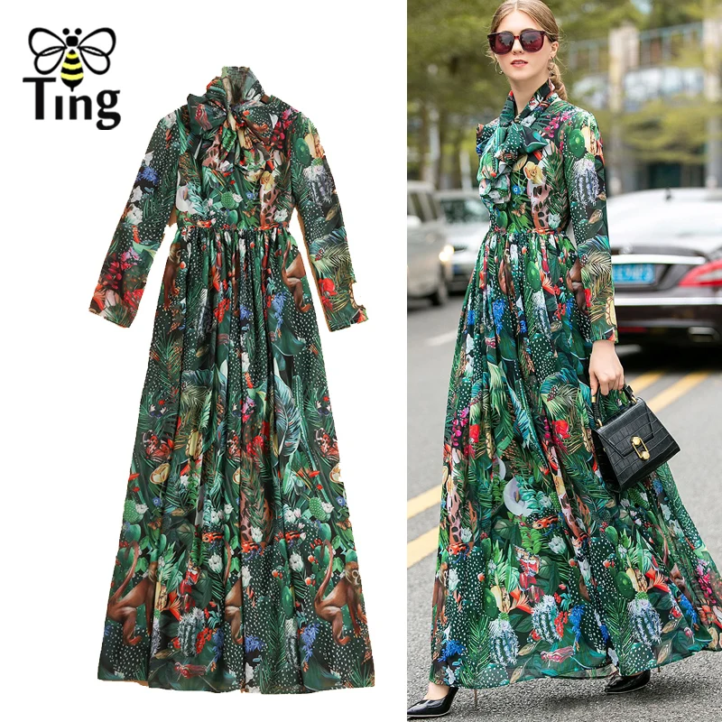 Женское длинное платье макси Tingfly дизайнерские шелковые шифоновые вечерние