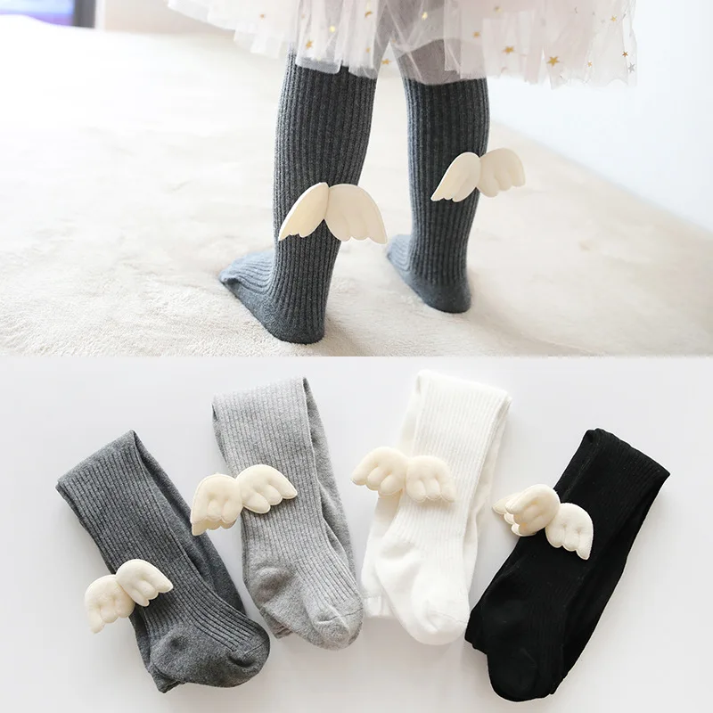 

Autumn Winter Girls Pantyhose Cute Angel Wings Long Stocking Baby Kids Children Tights