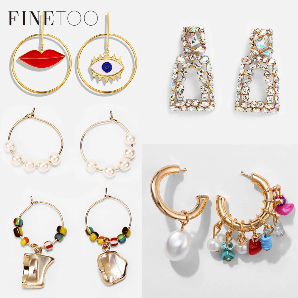 Модные Эмалевые Серьги капельки в форме губ турецкие глаза разноцветные