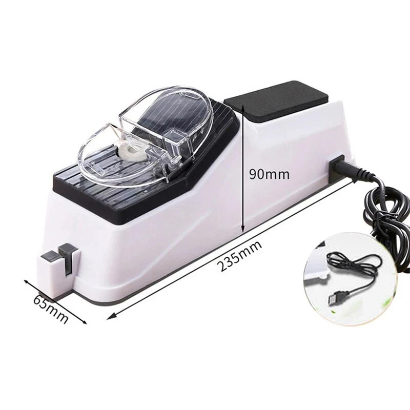 USB Sharpening Electric Adjustable Kitchen Knives Scissors Tool Knife Diamond Fine Grinding Blade With Cover Anti-cut | Дом и сад