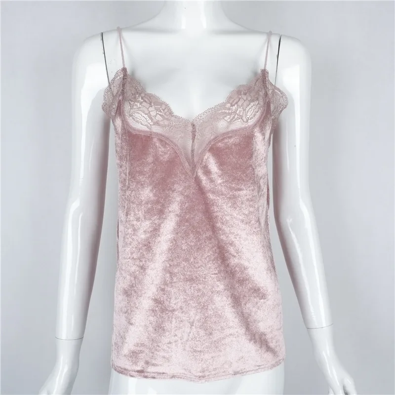 Модные женские летние кружевные топики с открытыми плечами, женские черные топы без рукавов, повседневные топики черного цвета - Цвет: Розовый