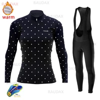warm 2021 womens cycling jersey winter thermal fleece bicycle clothing mtb outdoor riding sport long sleeve ropa ciclismo mujer