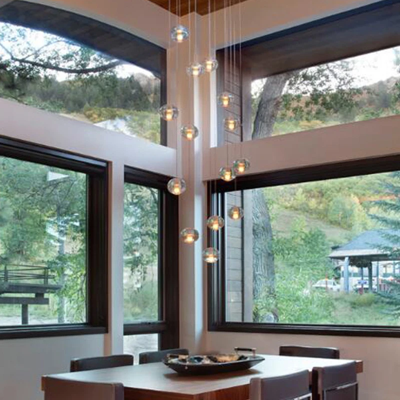 

Luxury Modern LED Chandelier For Living Room Long Staircase Crystal Light Fixture Large Home Decor Cristal Indoor Lighting