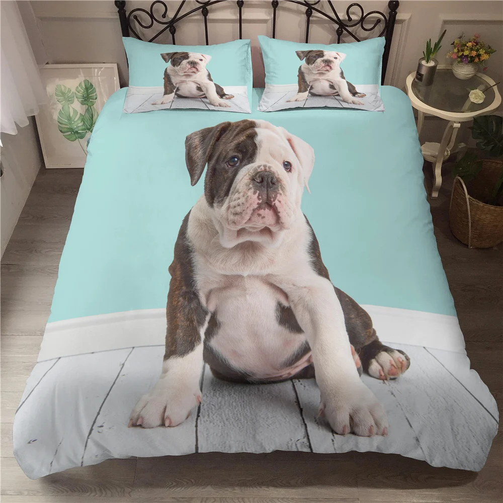 Precio Juego De Cama Con Estampado 3D De Animales Para Niños, Ropa De Cama Con Estampado 3D De Perro Y Gato, Edredón Suave, Funda De Almohada, Tamaño Queen Y King, Textil Para El Hogar