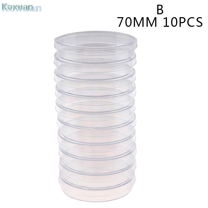 10Pcs 70mm Polystyrene Sterile Petri Dishes Bacteria Culture Dish for Laboratory Medical Biological Scientific Lab Supplies |