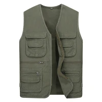 fishing vest male with many pockets men sleeveless jacket black waistcoat work vests outdoors vest plus large size