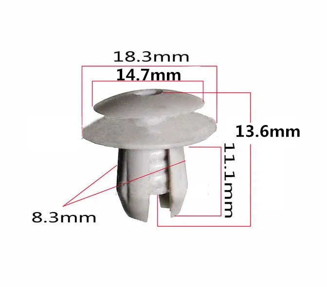 50 шт. Пряжка заднего бампера зажим радиатора серая отделка панели подкладка