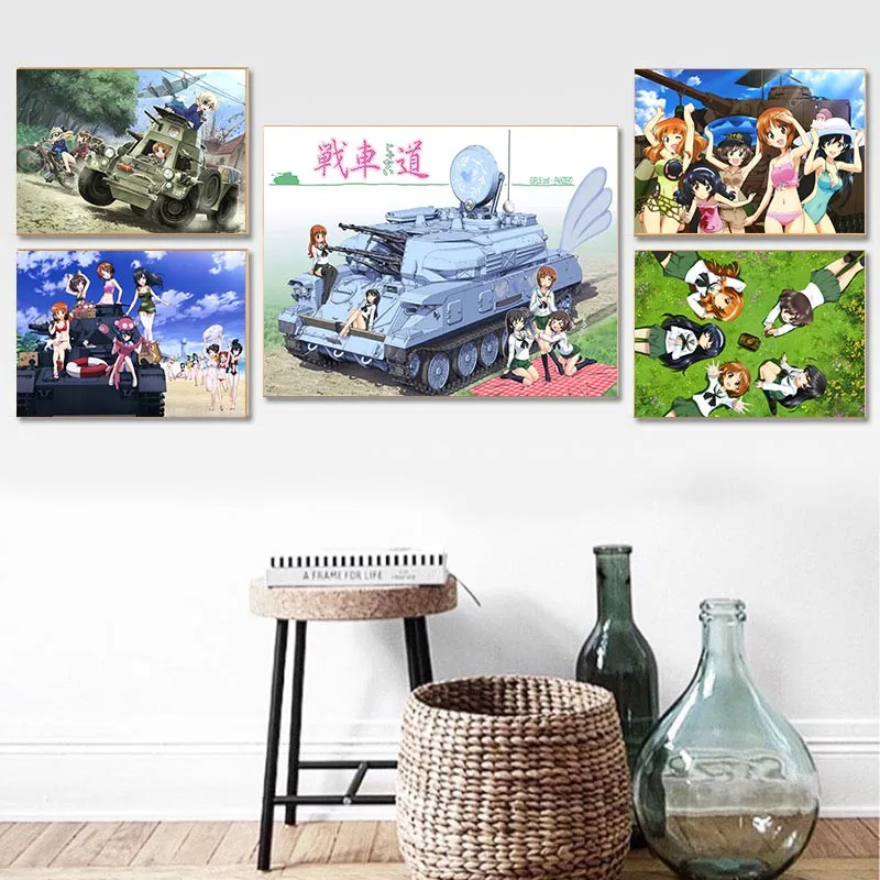 Плакаты и принты в виде Танков для девушек из фильма бумага с белым покрытием