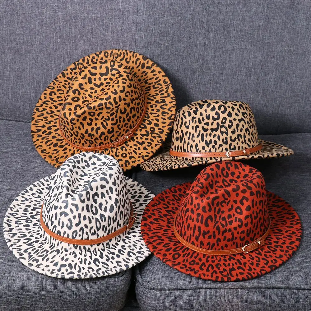 

Шляпа Женская шерстяная с пряжкой и широкими полями, модная зимняя Панама с поясом